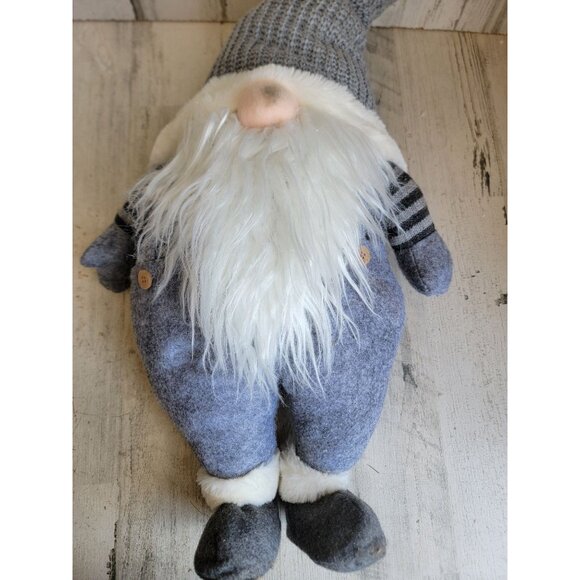 xmas gnome plush blue santa pillow Xmas home before - Picture 2 of 10